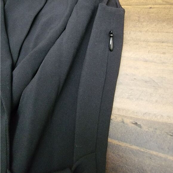NWT Kenneth Cole Career Black Dress Asymmetrical Side Zipper Side Knot - Size 0 - Picture 4 of 9